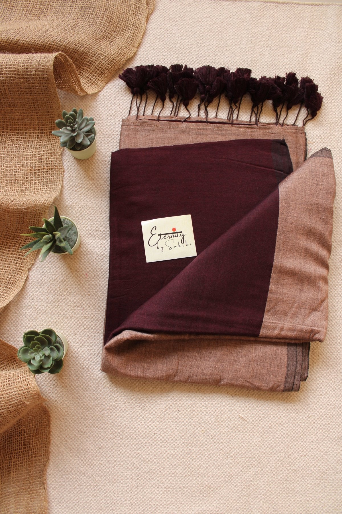 Mocha Office Saree - Eternity by Sakshi