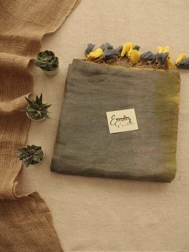 Molten Linen Saree - Eternity by Sakshi