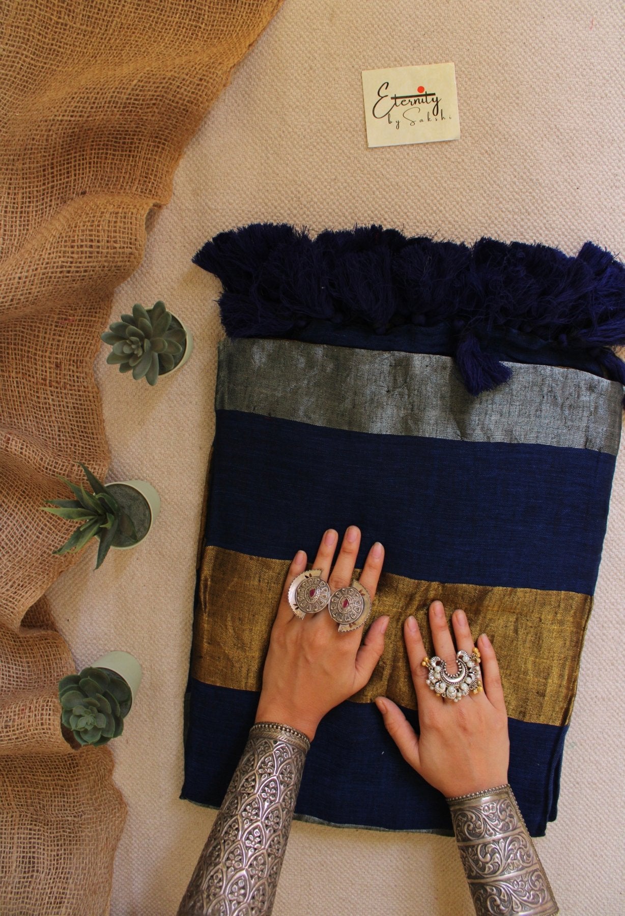 Nayana Blue Saree - Eternity by Sakshi