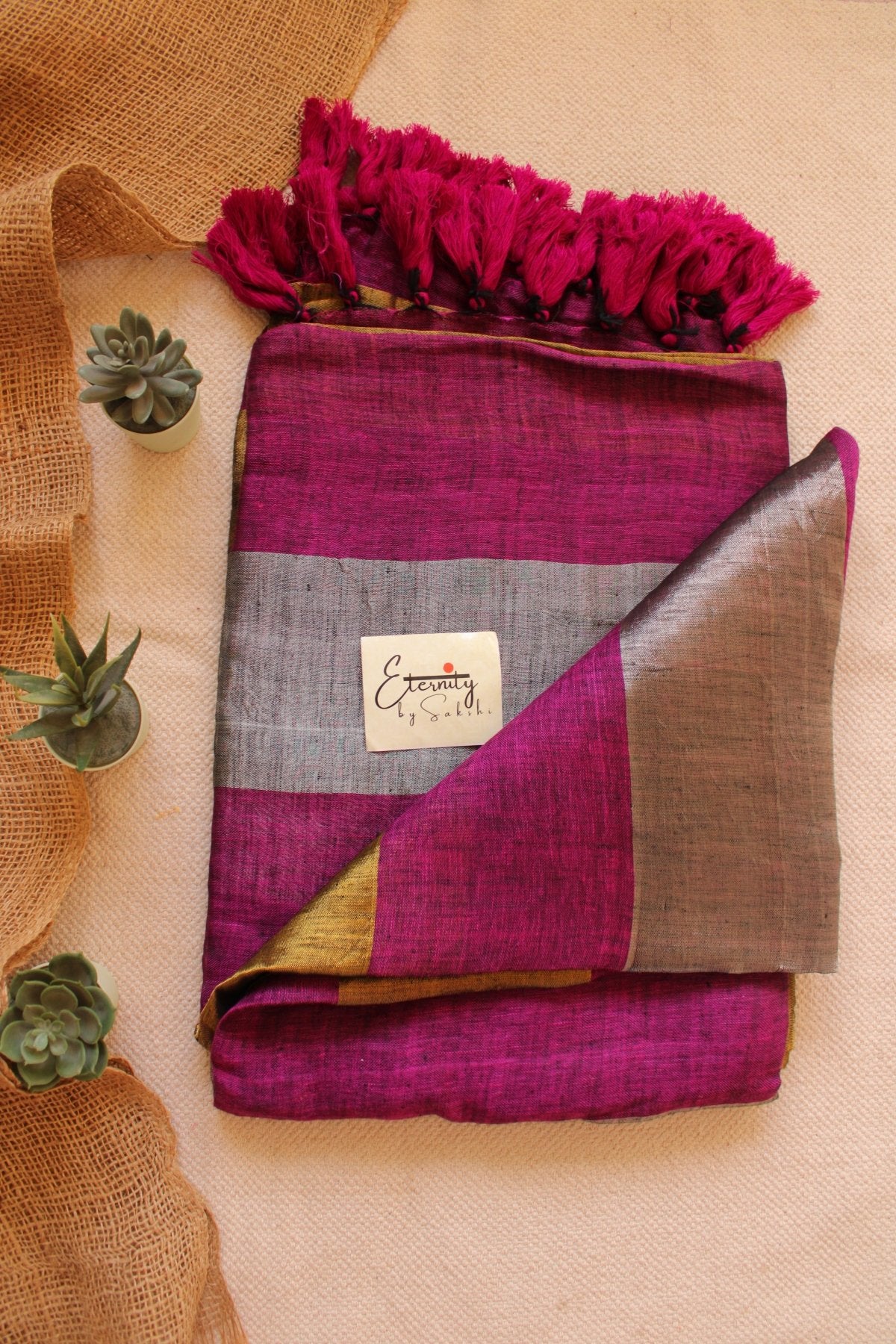 Nayana Magenta Saree - Eternity by Sakshi