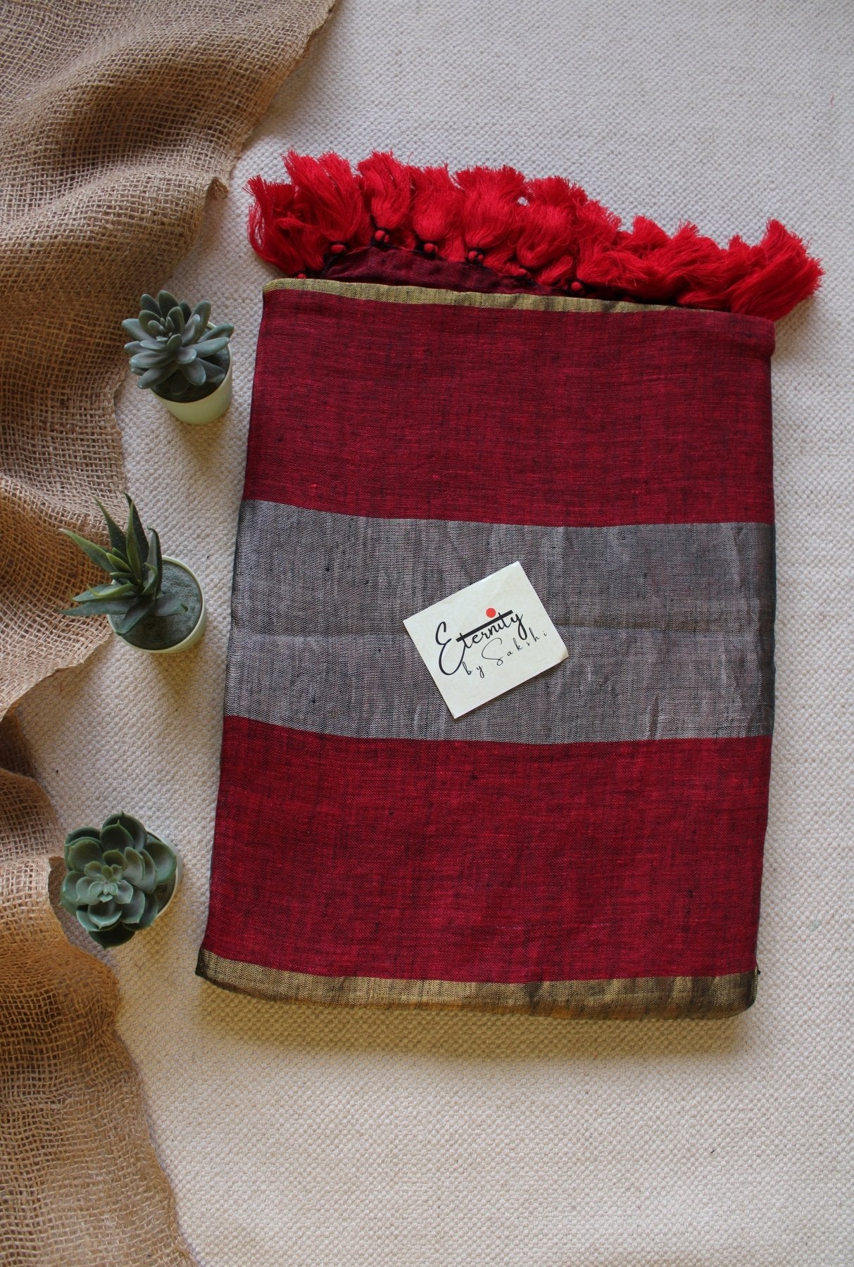 Nayana Maroon Saree - Eternity by Sakshi
