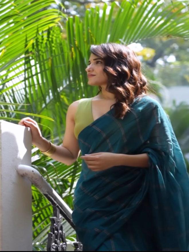 Peacock Green Parallel Universe Saree - Eternity by Sakshi