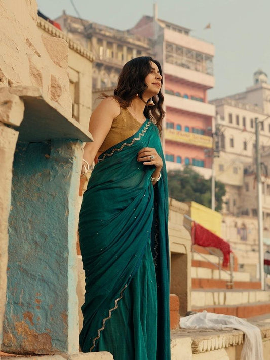 Peacock Noor Saree - Eternity by Sakshi