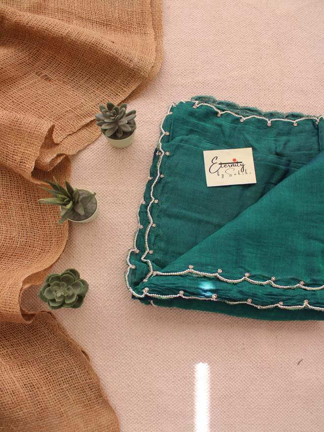Peacock Pearl Saree - Eternity by Sakshi
