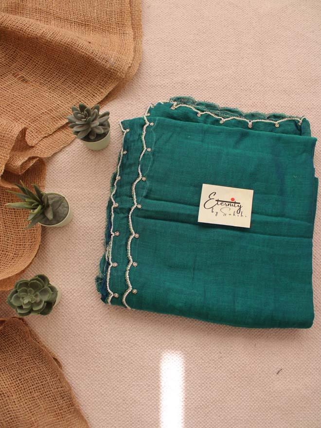 Peacock Pearl Saree - Eternity by Sakshi