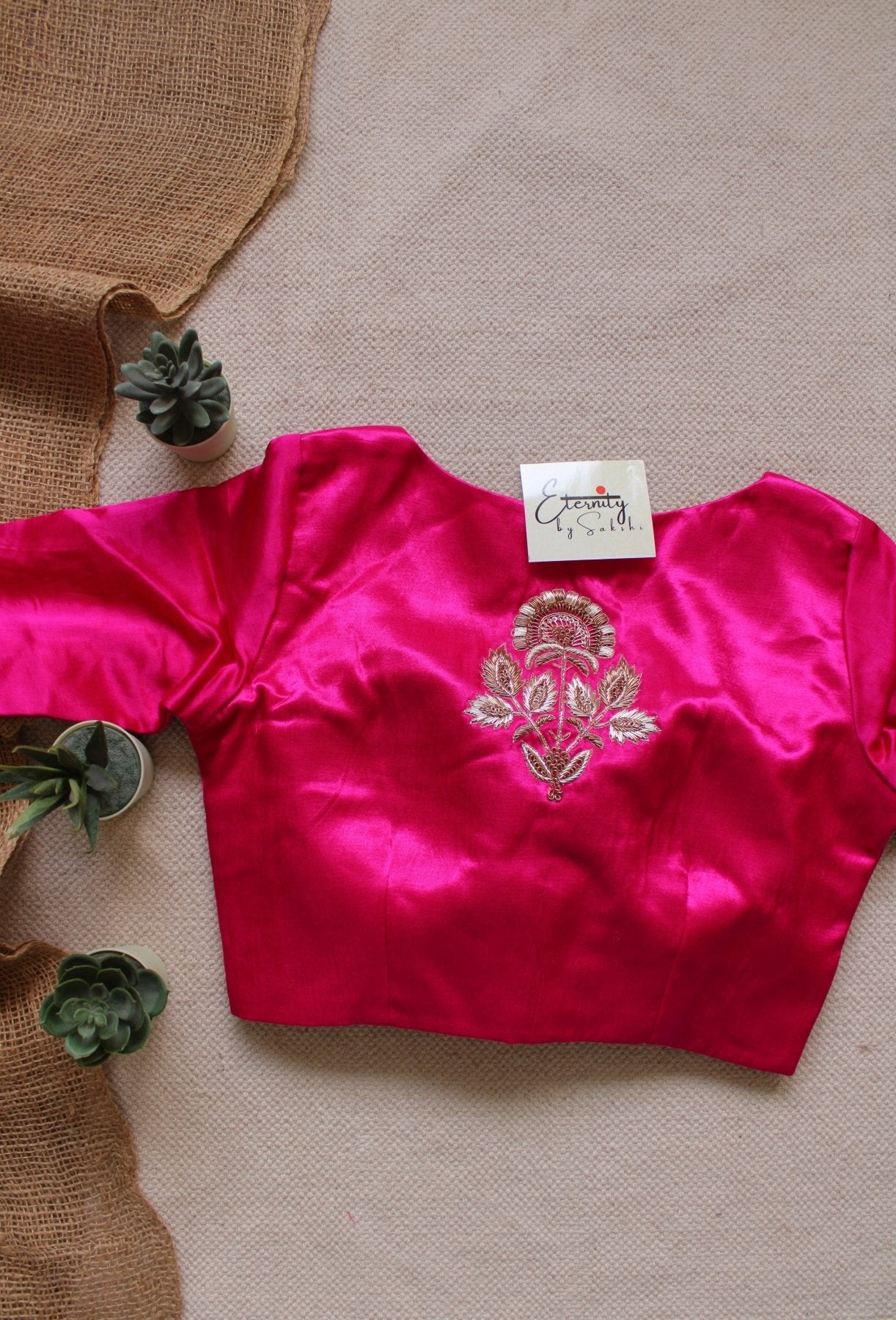 Pink Jardosi Blouse - Eternity by Sakshi