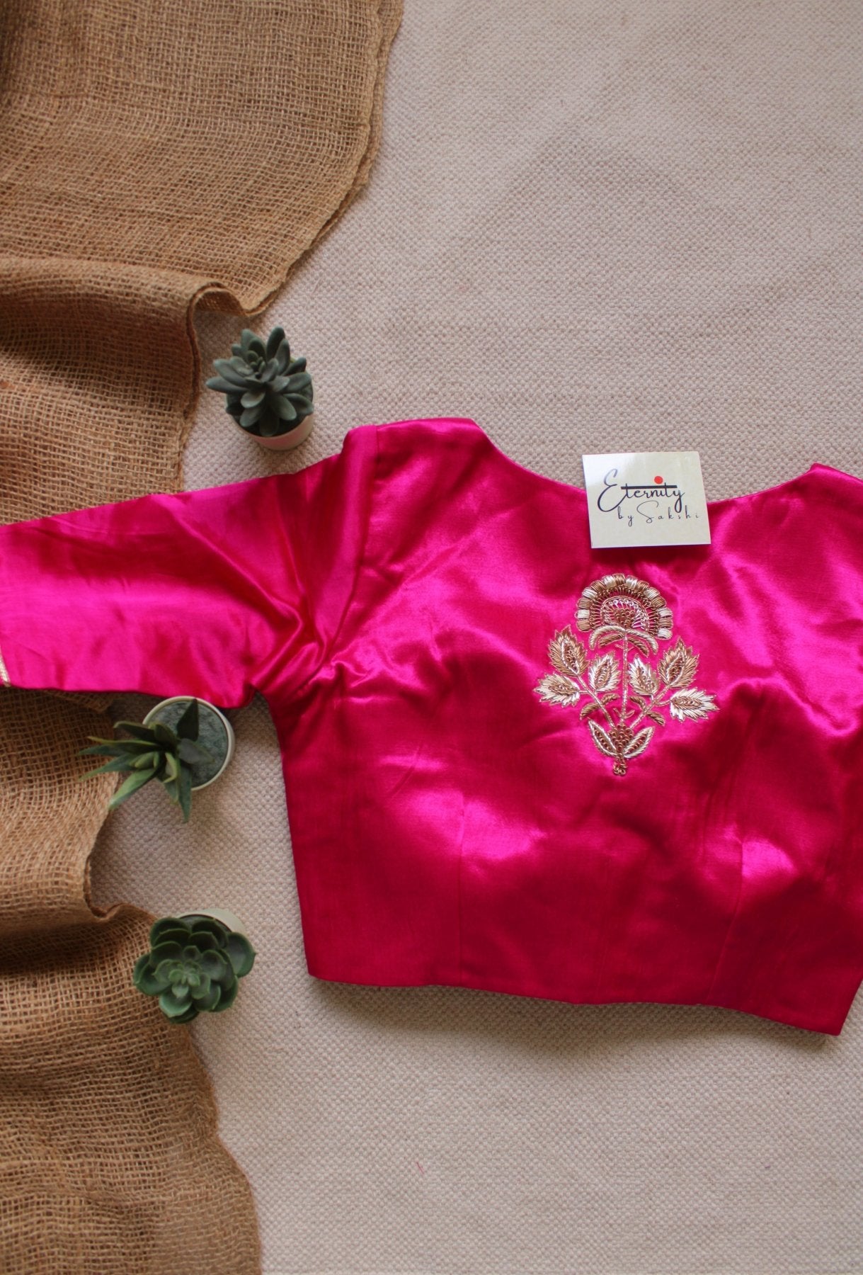 Pink Jardosi Blouse - Eternity by Sakshi