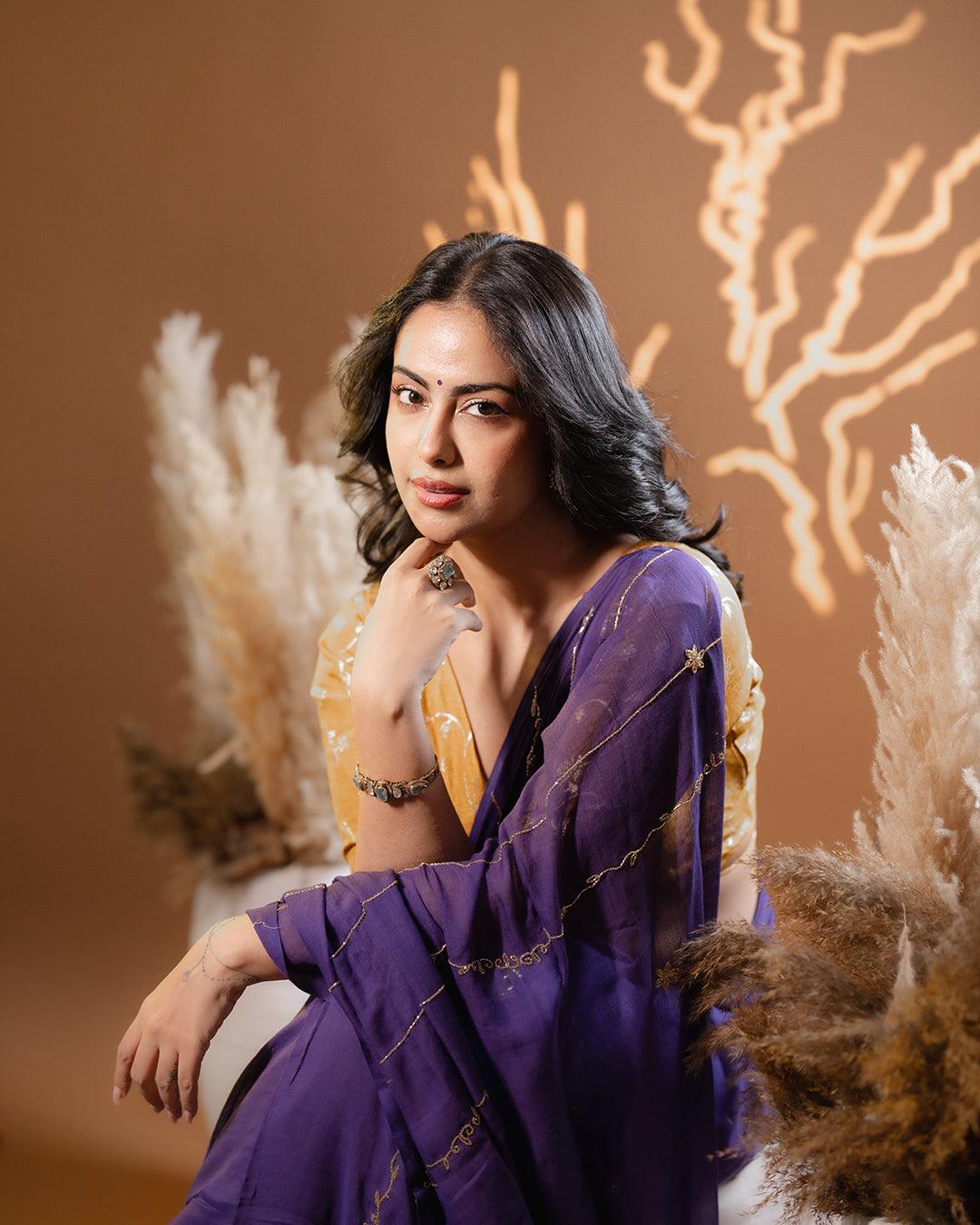 Purple Noor Saree - Eternity by Sakshi