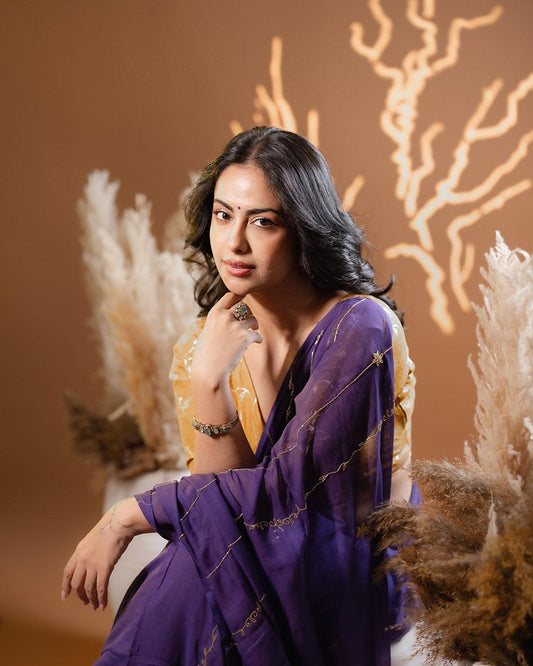 Purple Noor Saree - Eternity by Sakshi