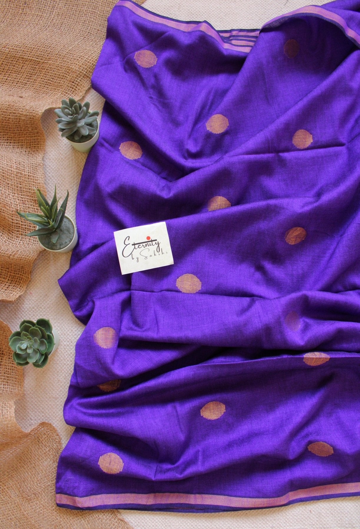 Purple Polka Saree - Eternity by Sakshi