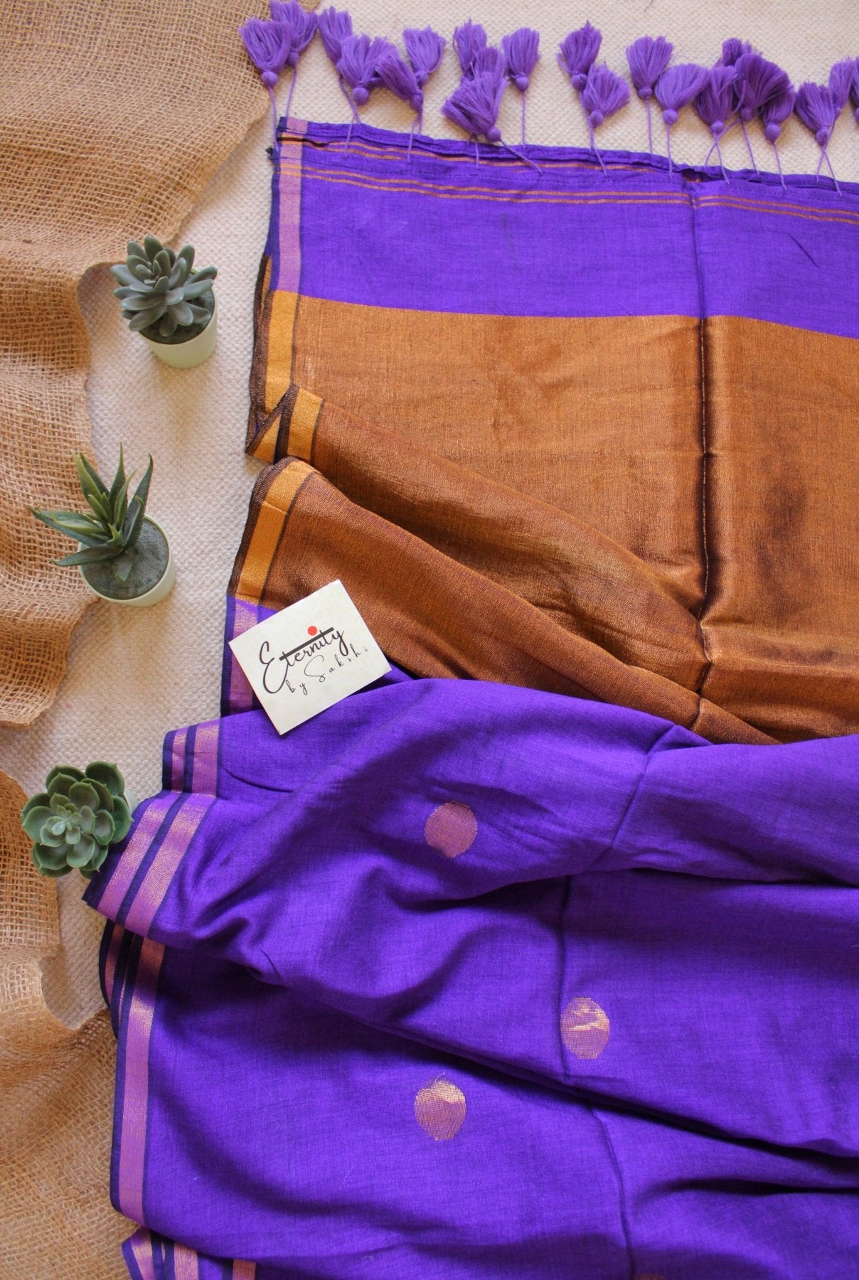 Purple Polka Saree - Eternity by Sakshi