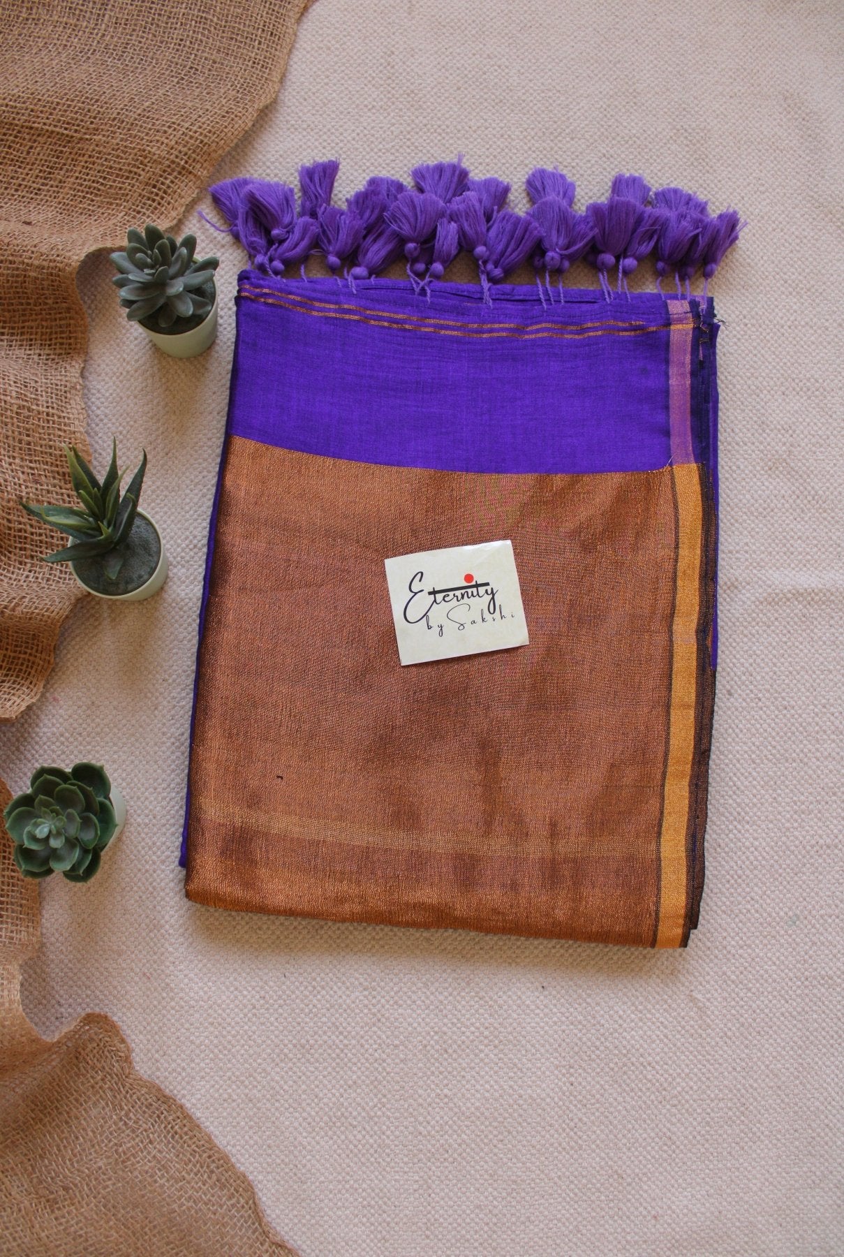 Purple Polka Saree - Eternity by Sakshi