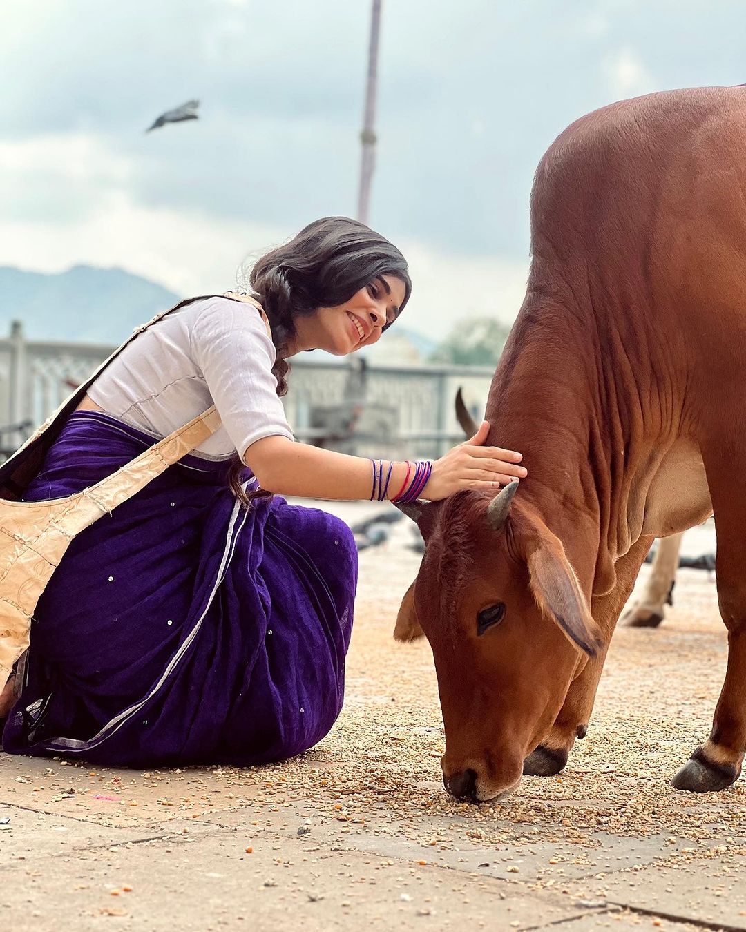 Purple Raina Linen Saree - Eternity by Sakshi