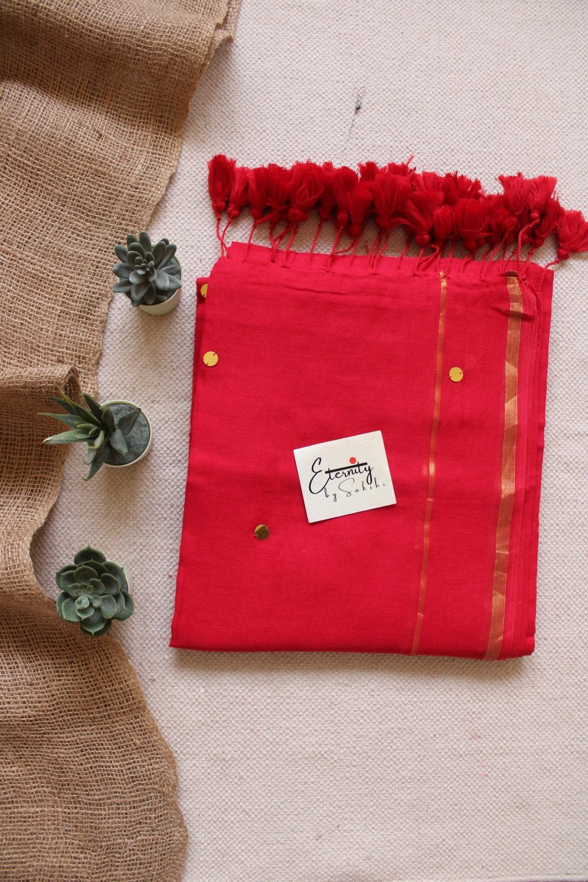 Red Bling Saree - Eternity by Sakshi