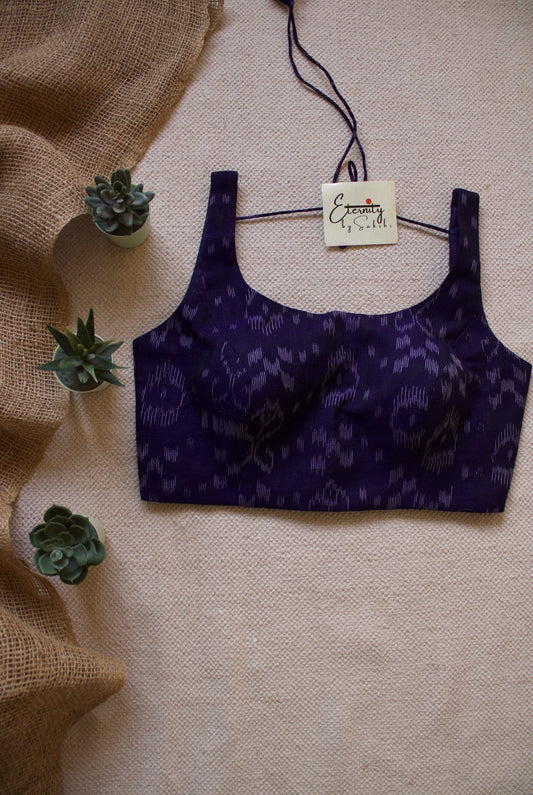 Red + Blue + Rosy (Ikat Noorie) (Combo Blouse) - Eternity by Sakshi