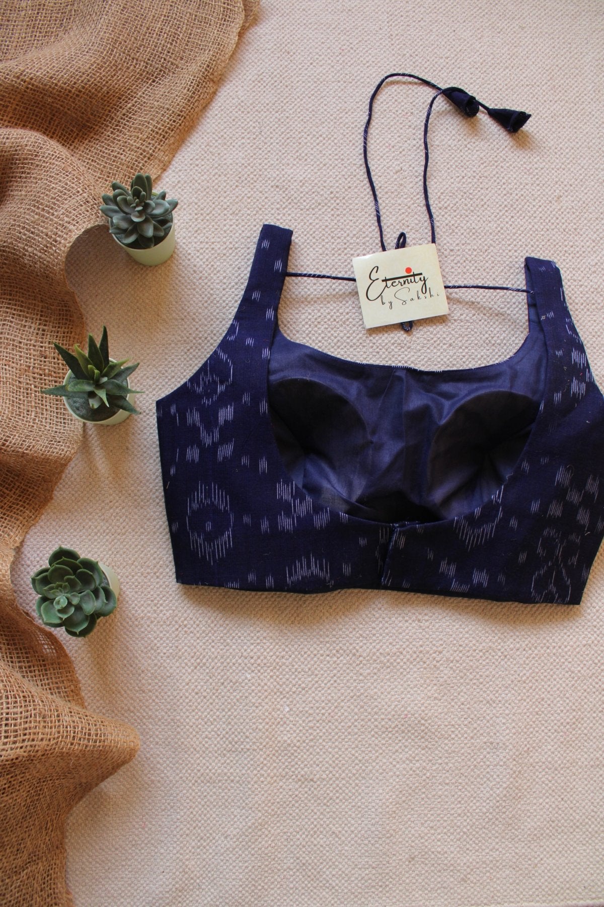 Red + Blue + Rosy (Ikat Noorie) (Combo Blouse) - Eternity by Sakshi