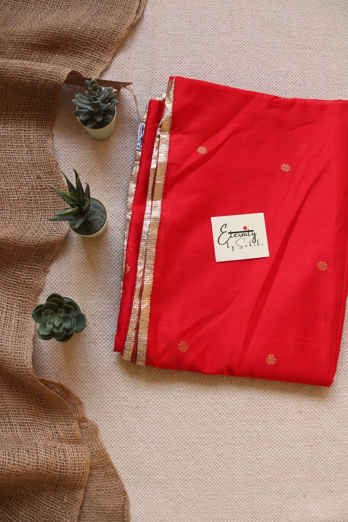 Red Luxe Saree - Eternity by Sakshi