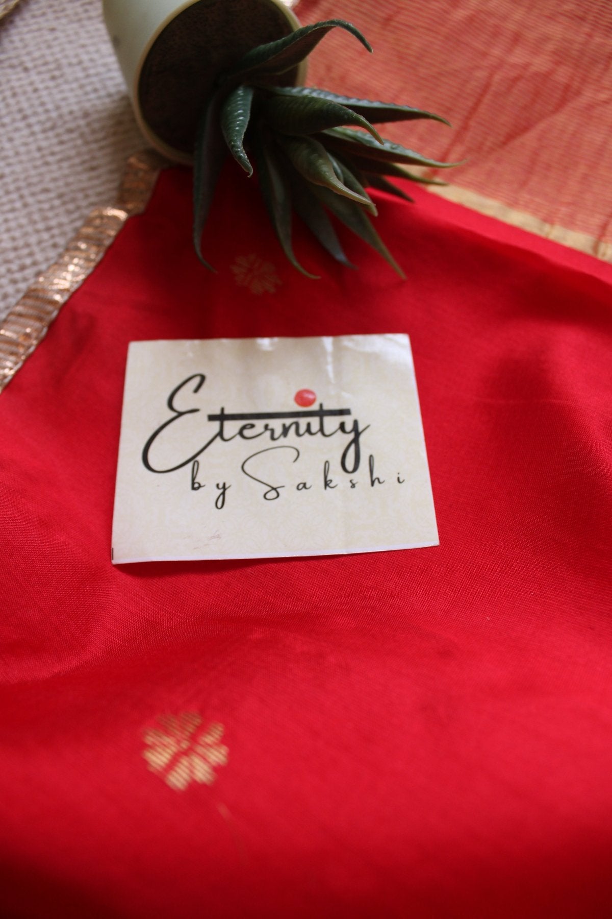 Red Luxe Saree - Eternity by Sakshi
