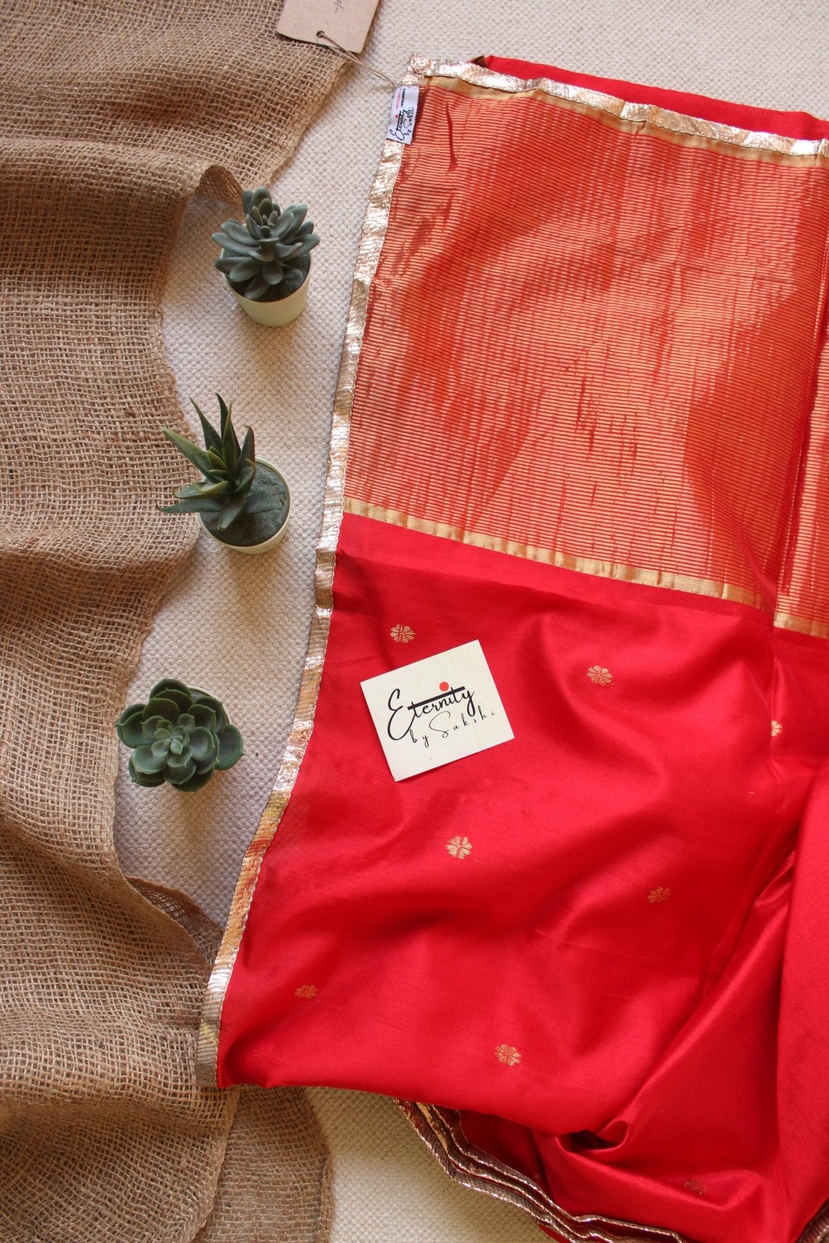Red Luxe Saree - Eternity by Sakshi