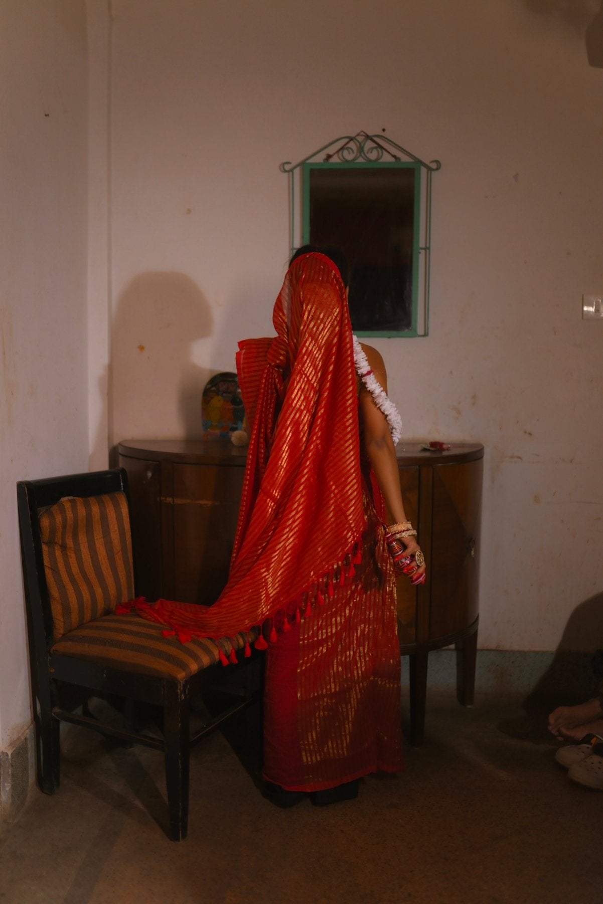 Red Mohini Saree - Eternity by Sakshi