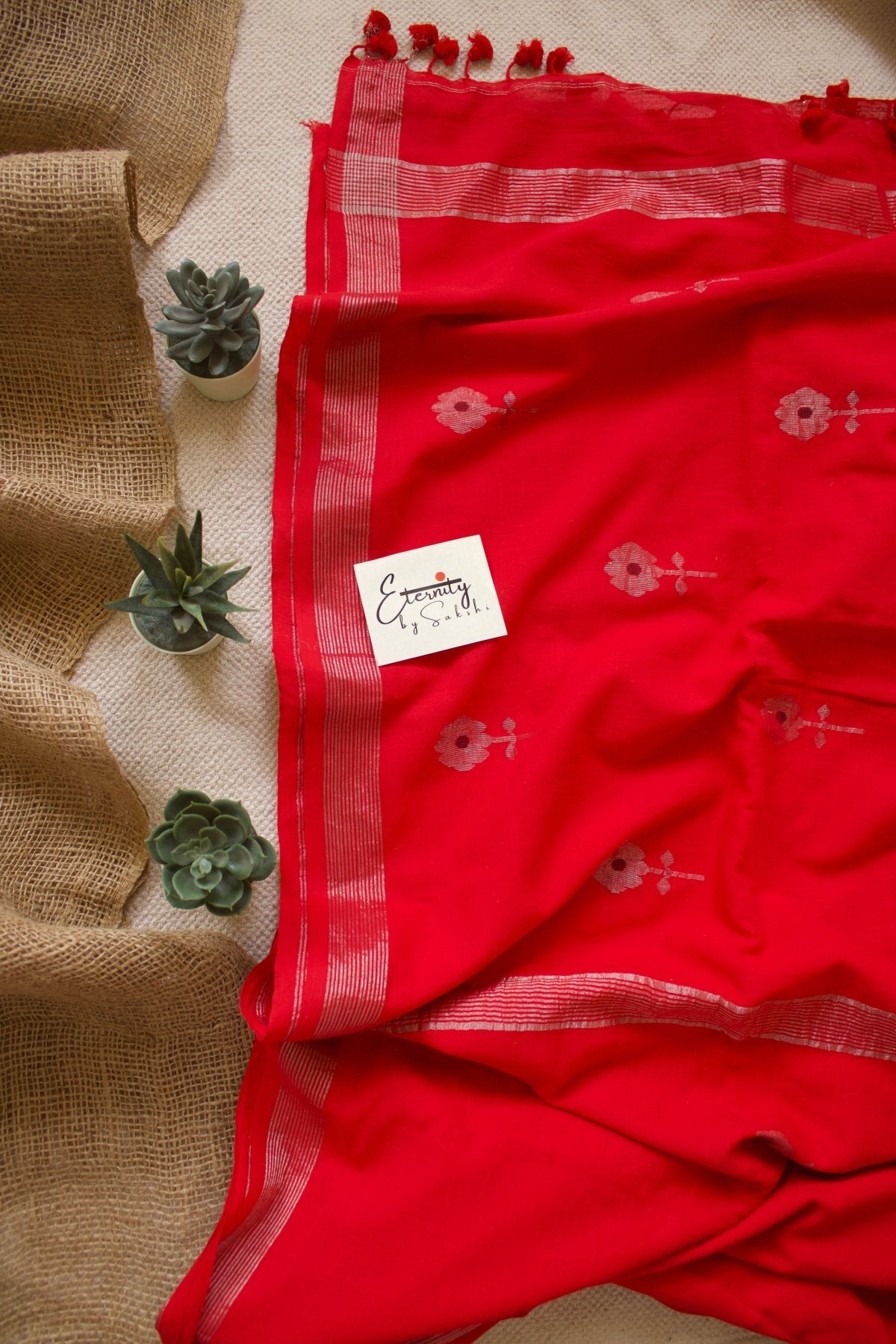 Red Naveli Saree - Eternity by Sakshi