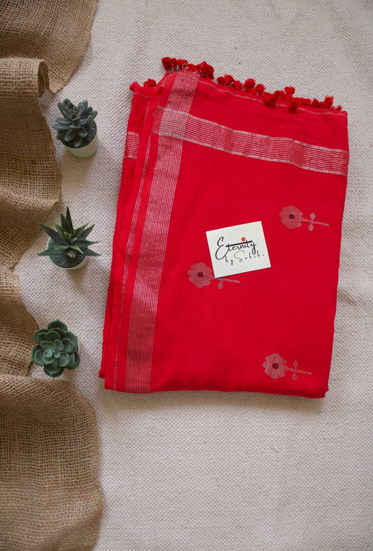 Red Naveli Saree - Eternity by Sakshi