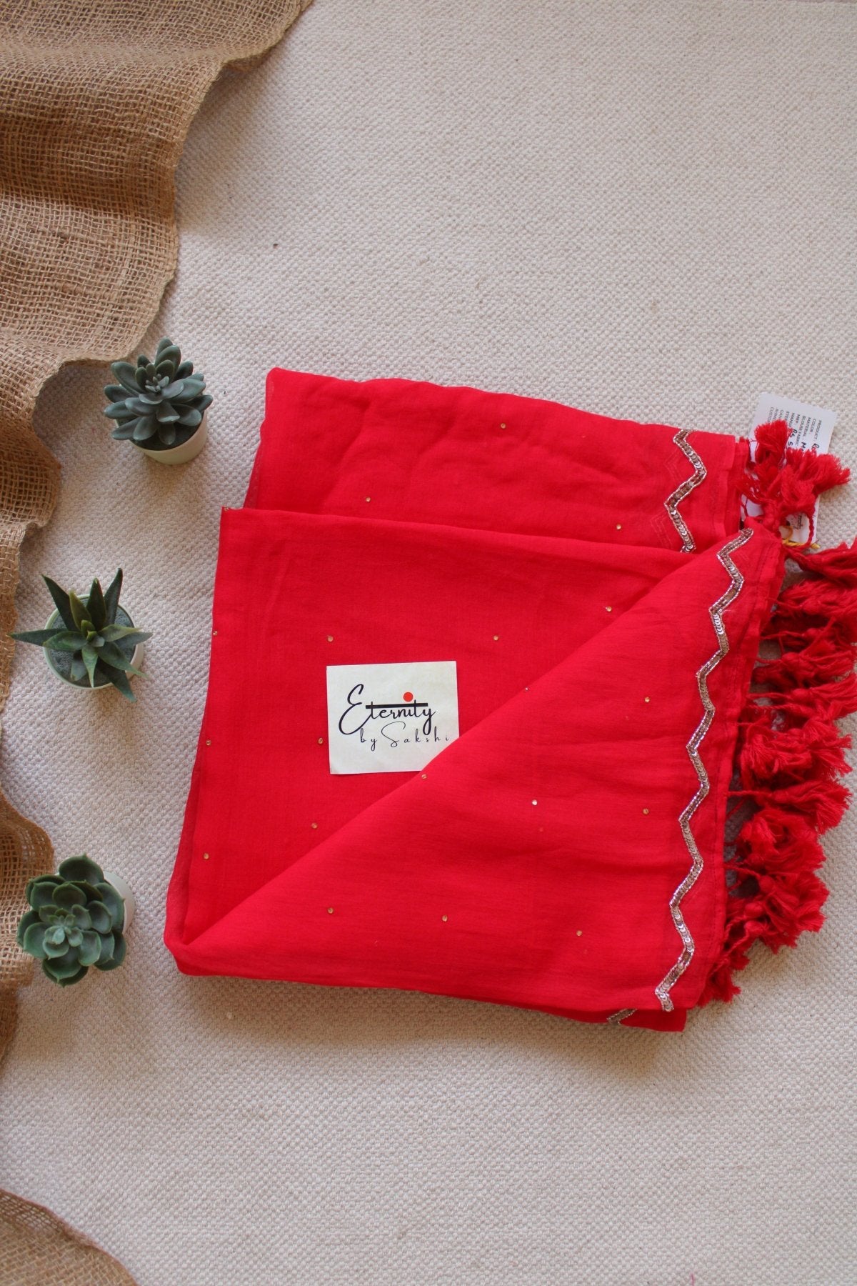 Red Noor Saree - Eternity by Sakshi