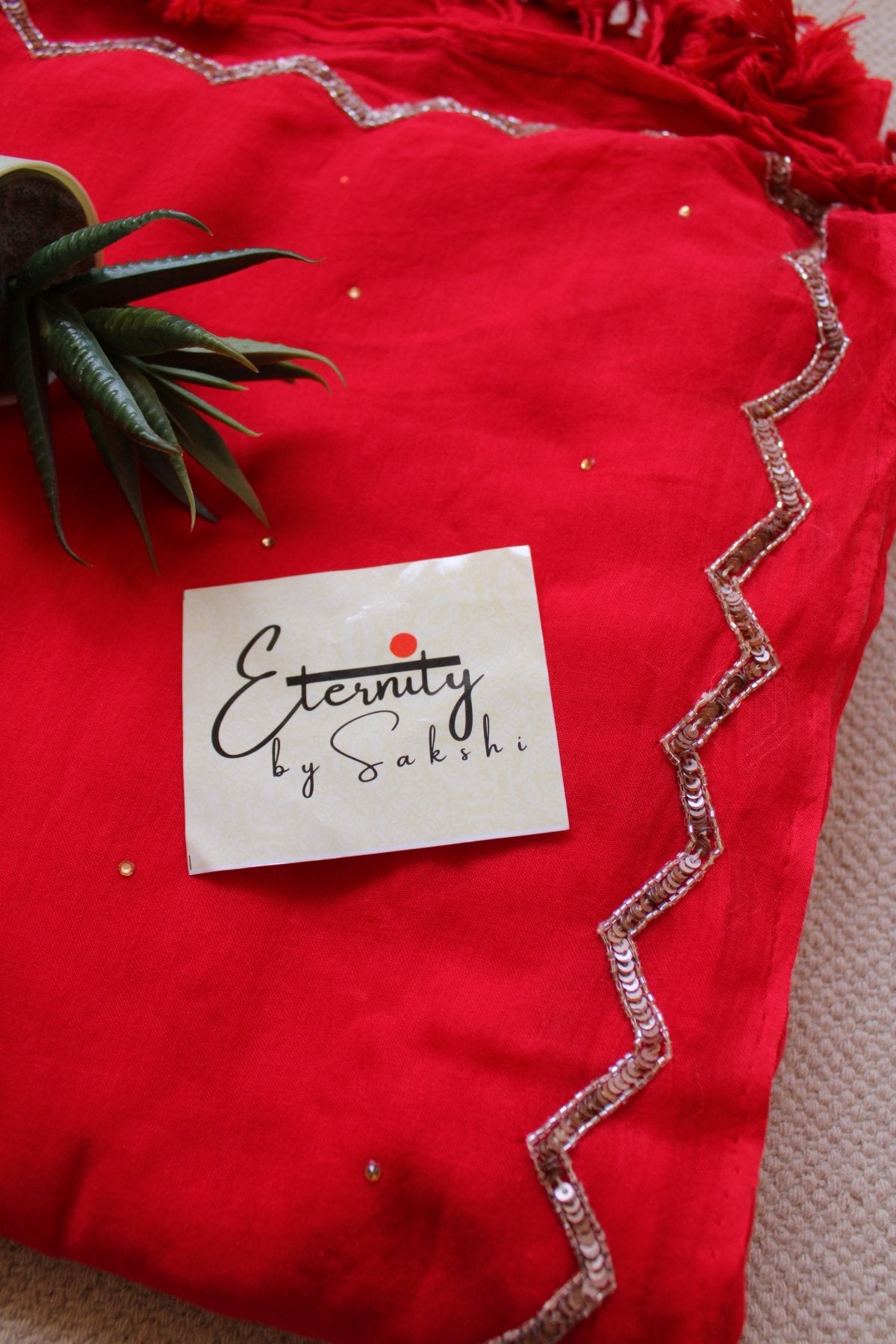 Red Noor Saree - Eternity by Sakshi