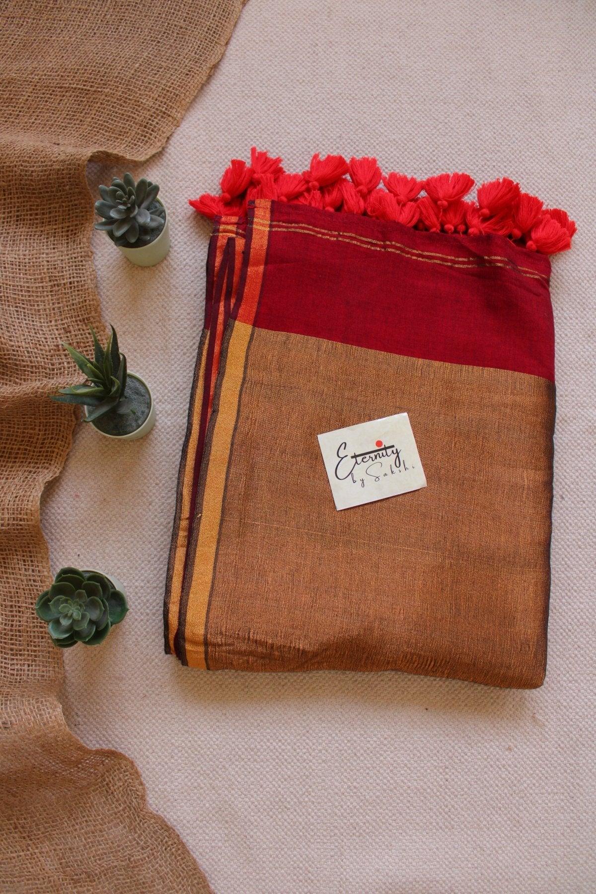 Red Polka Saree - Eternity by Sakshi