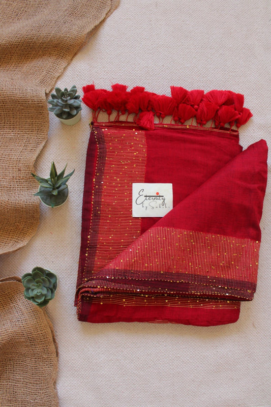 Red Shakti Saree - Eternity by Sakshi