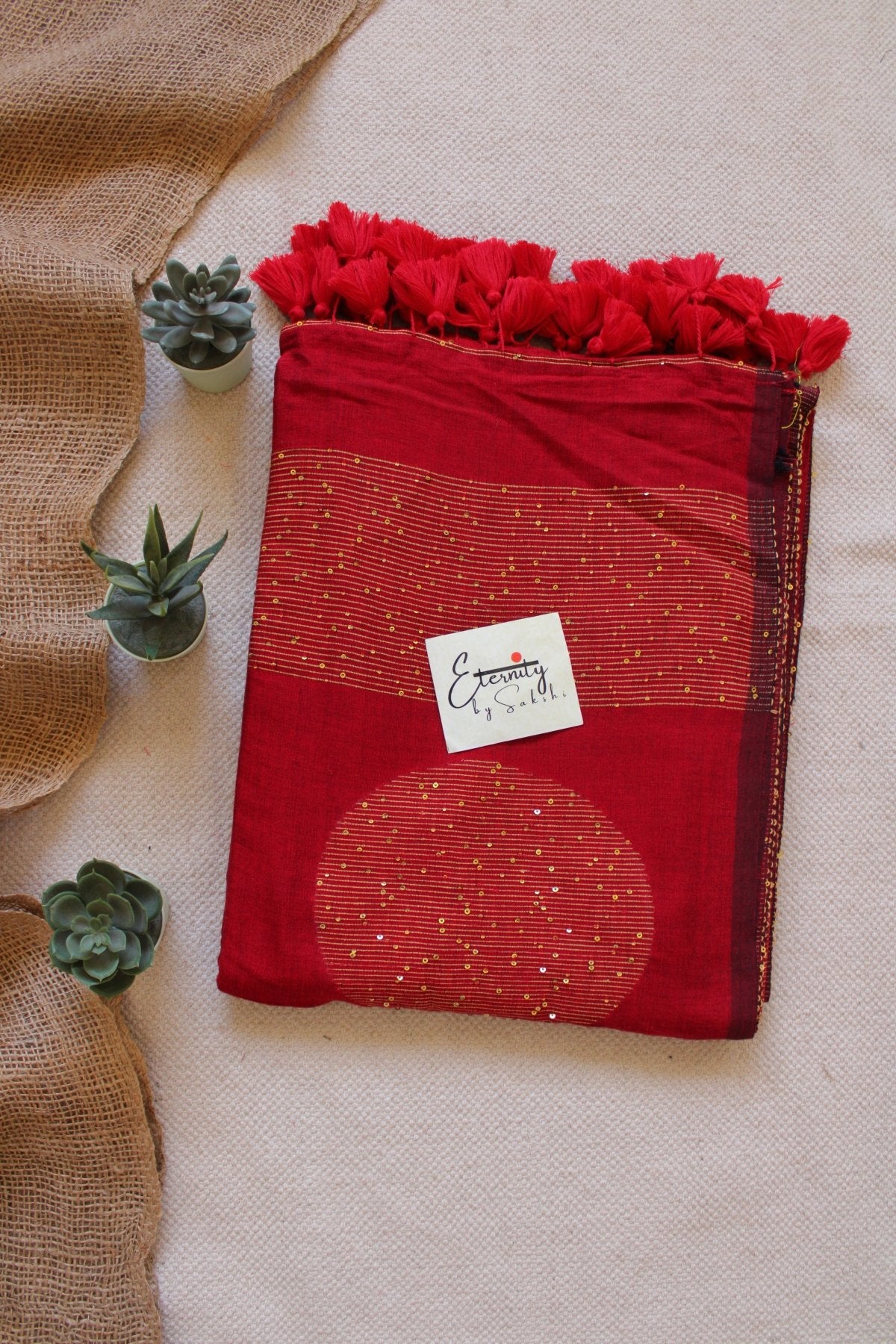 Red Shakti Saree - Eternity by Sakshi