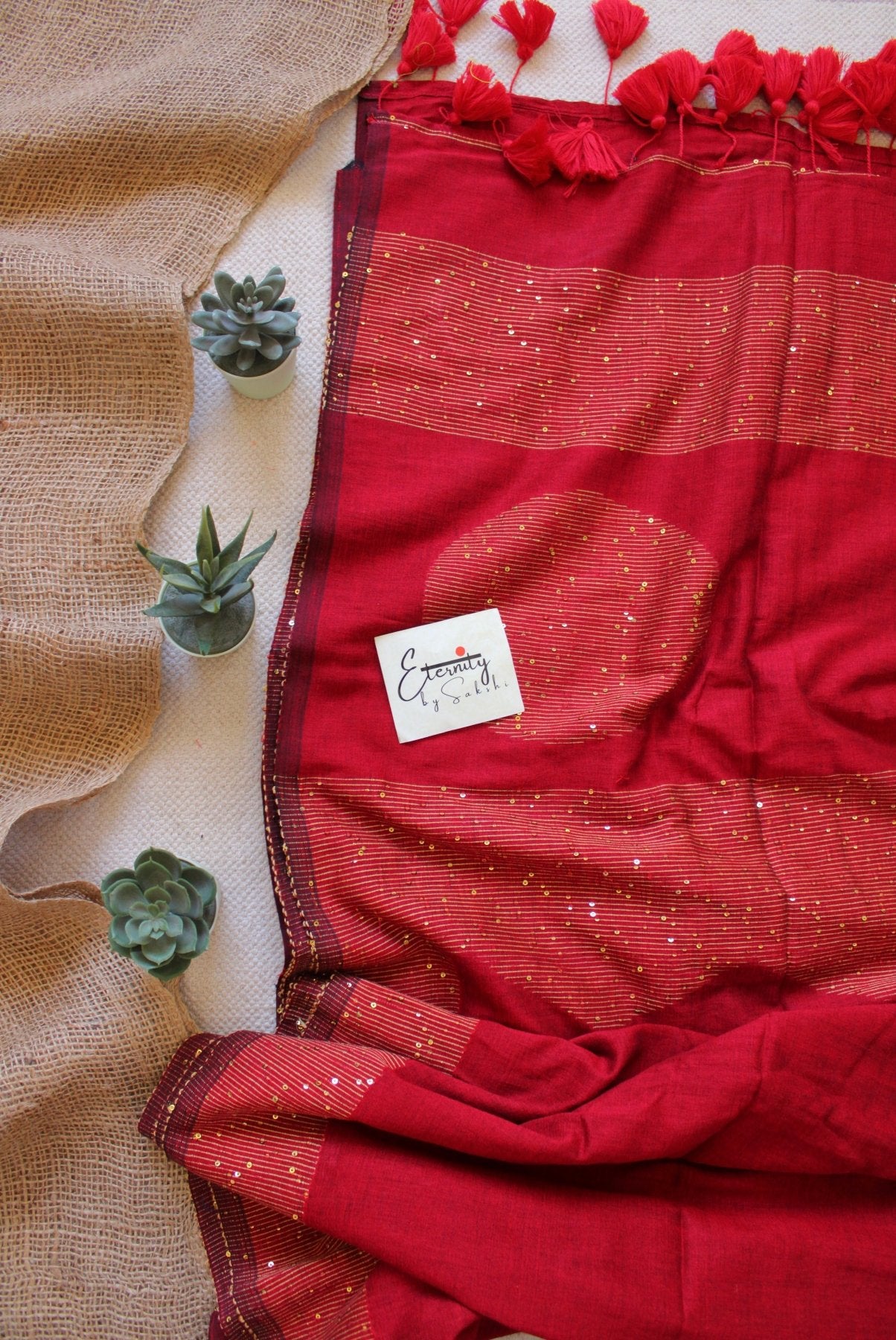 Red Shakti Saree - Eternity by Sakshi
