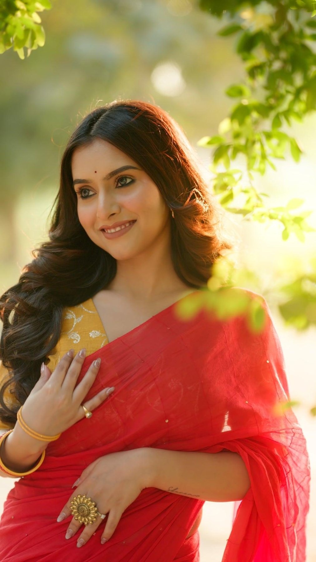 RED TARA SAREE - Eternity by Sakshi