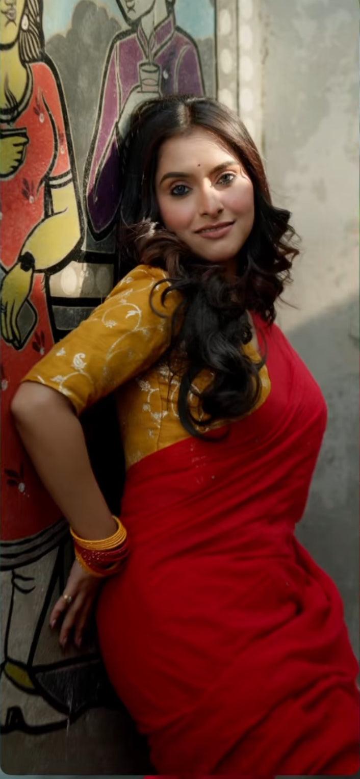 RED TARA SAREE - Eternity by Sakshi