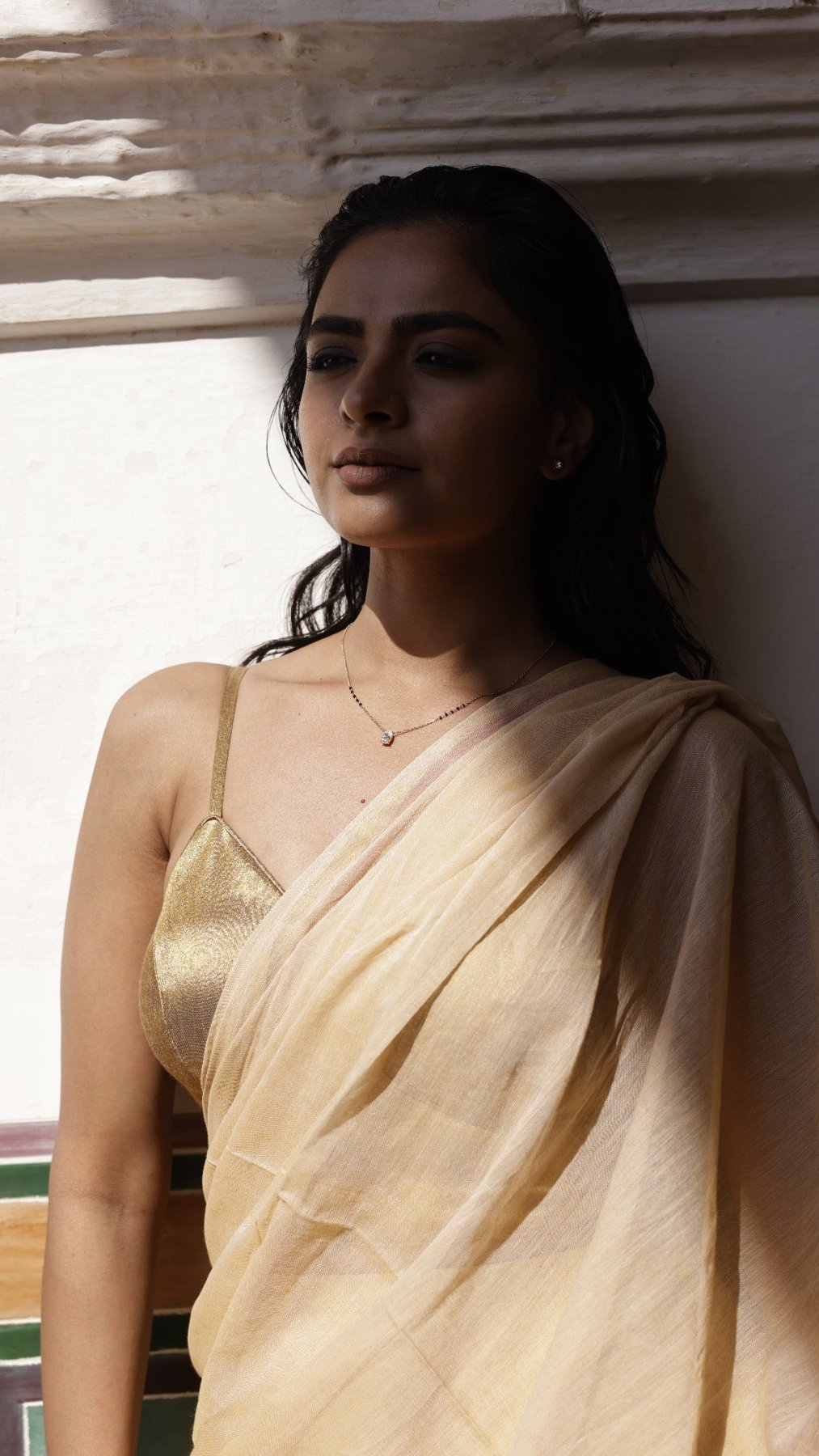 Red Tulsi Saree - Eternity by Sakshi