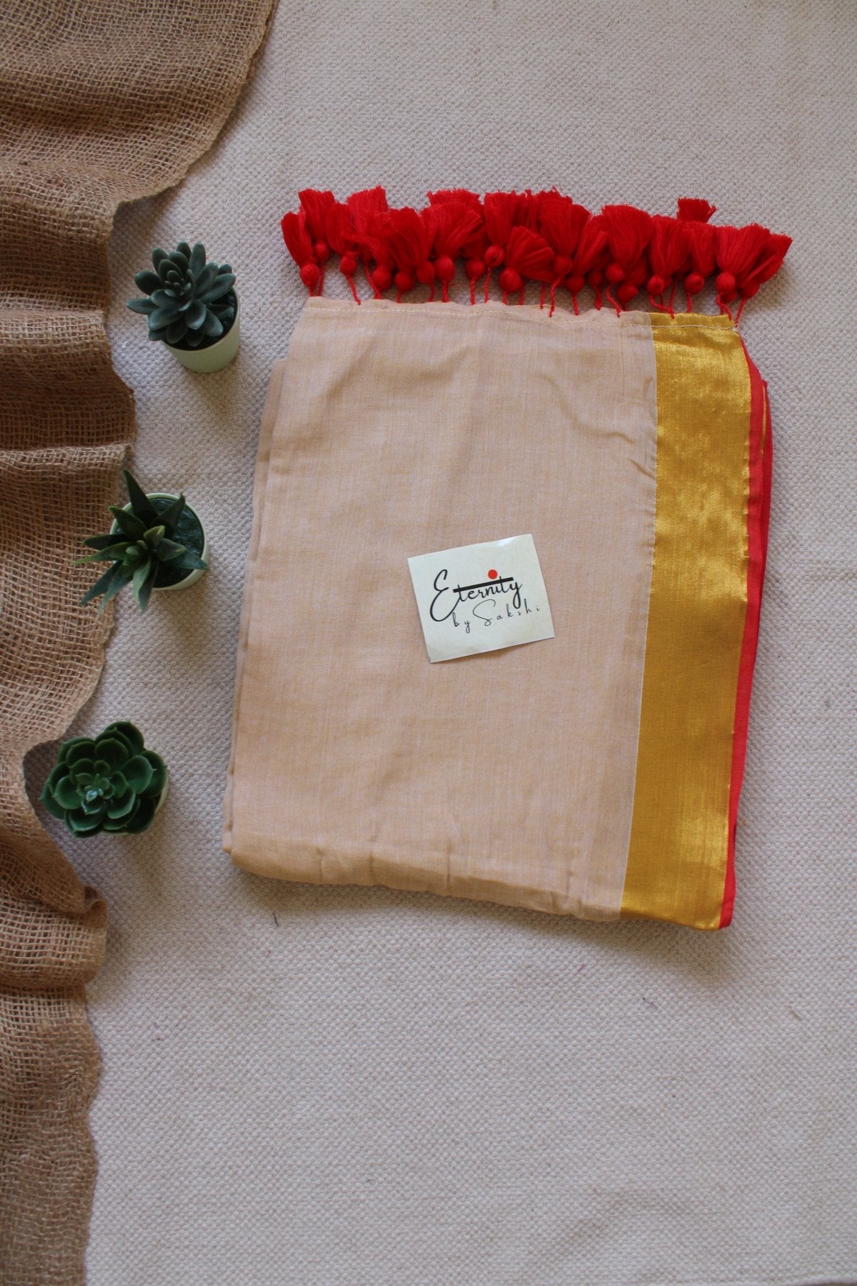 Red Tulsi Saree - Eternity by Sakshi
