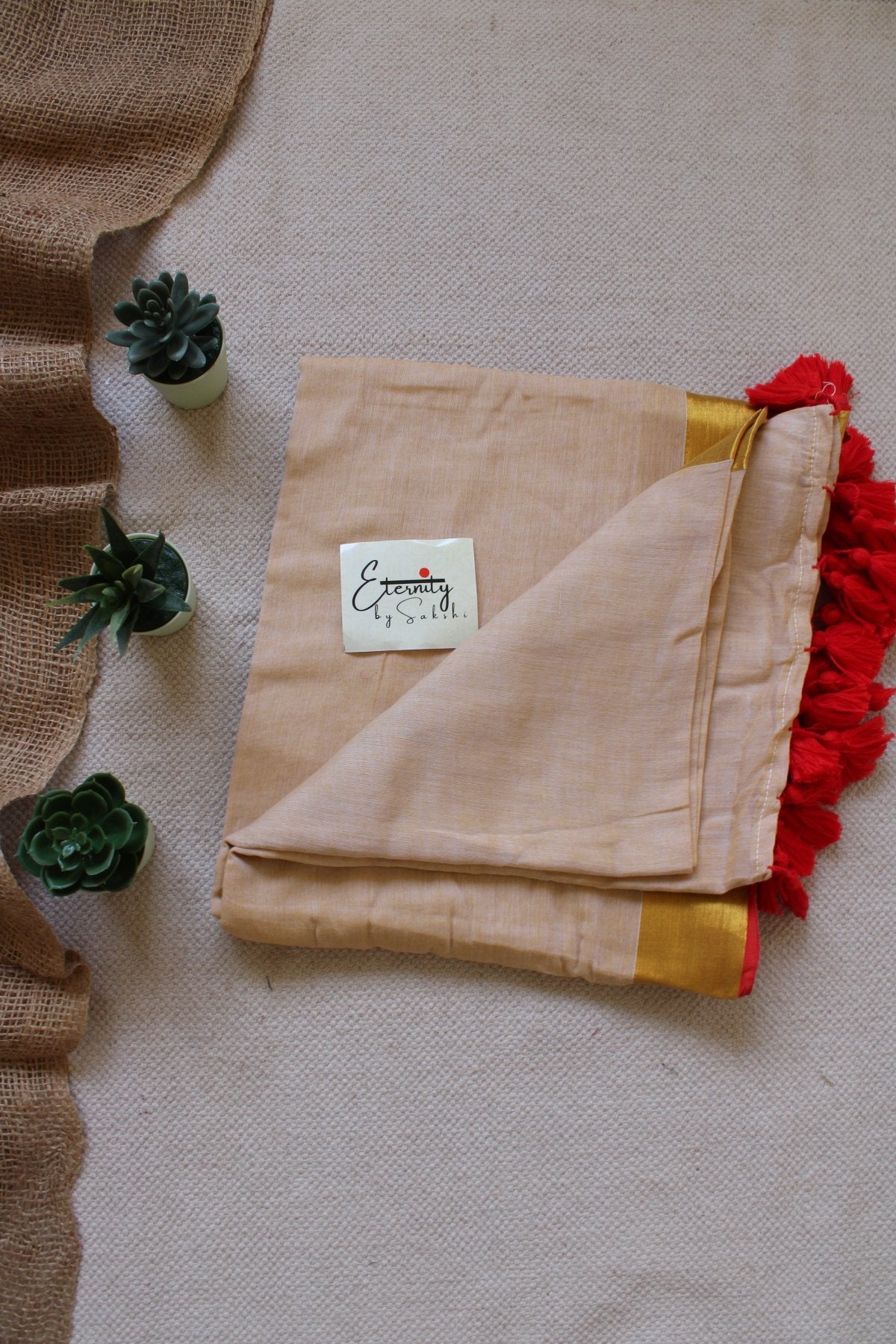 Red Tulsi Saree - Eternity by Sakshi
