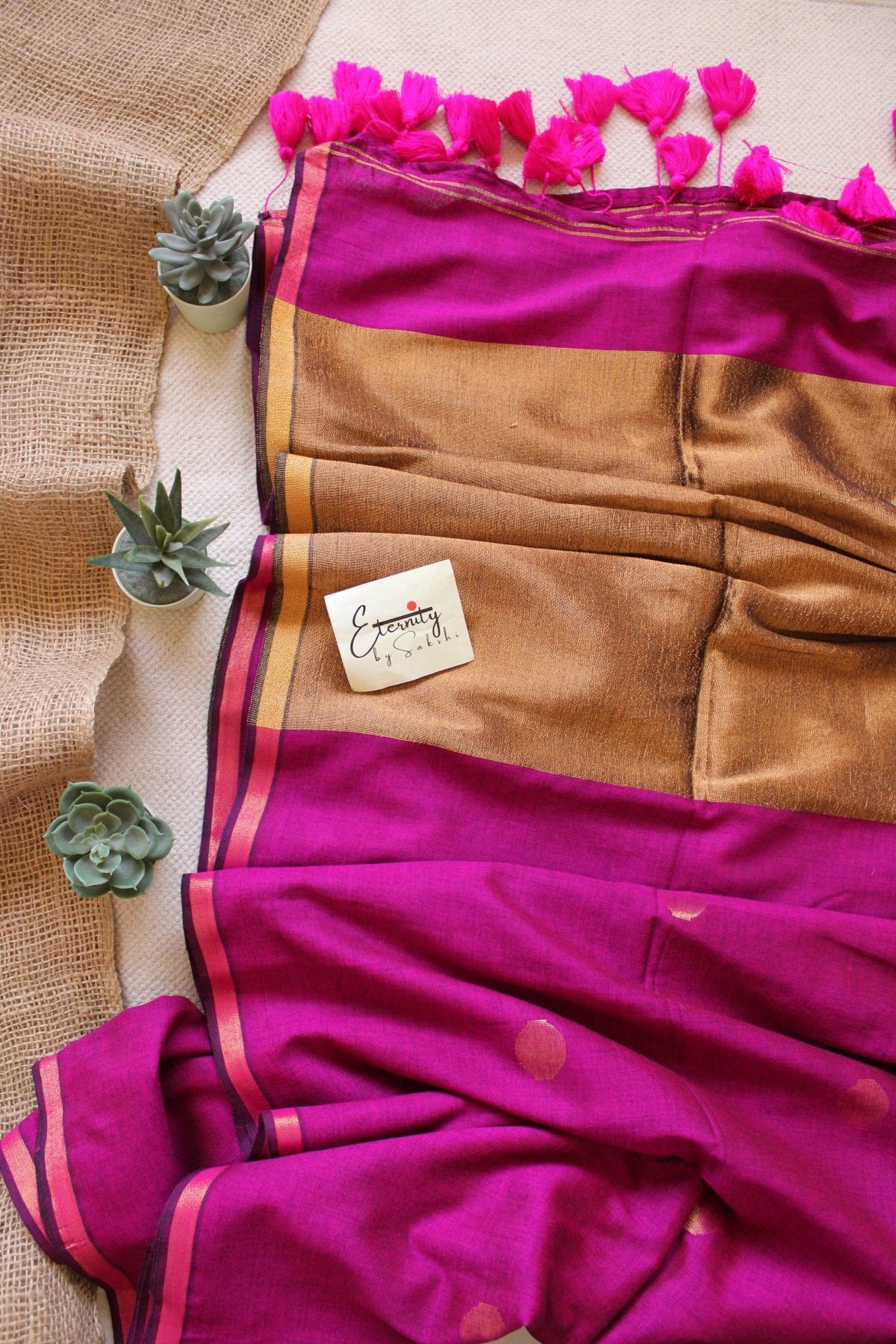 Rosy Polka Saree - Eternity by Sakshi