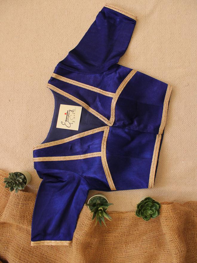 Kashmira Tissue Saree + Royal Blue Blouse Combo - Eternity by Sakshi