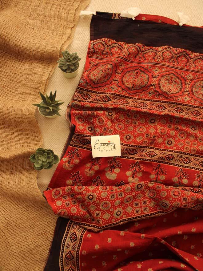 Rust Malang Saree - Eternity by Sakshi