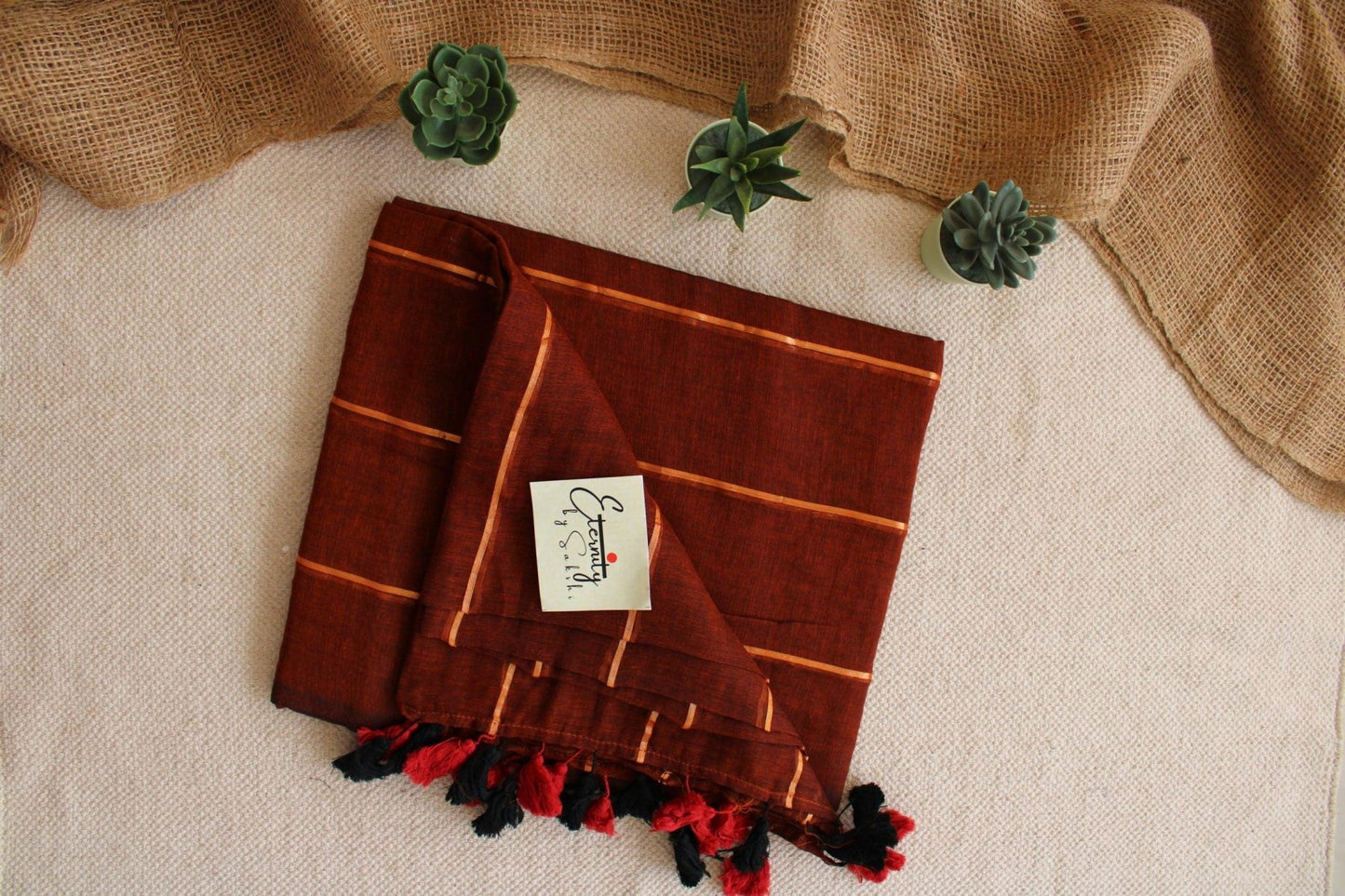 Rust Suti Saree - Eternity by Sakshi