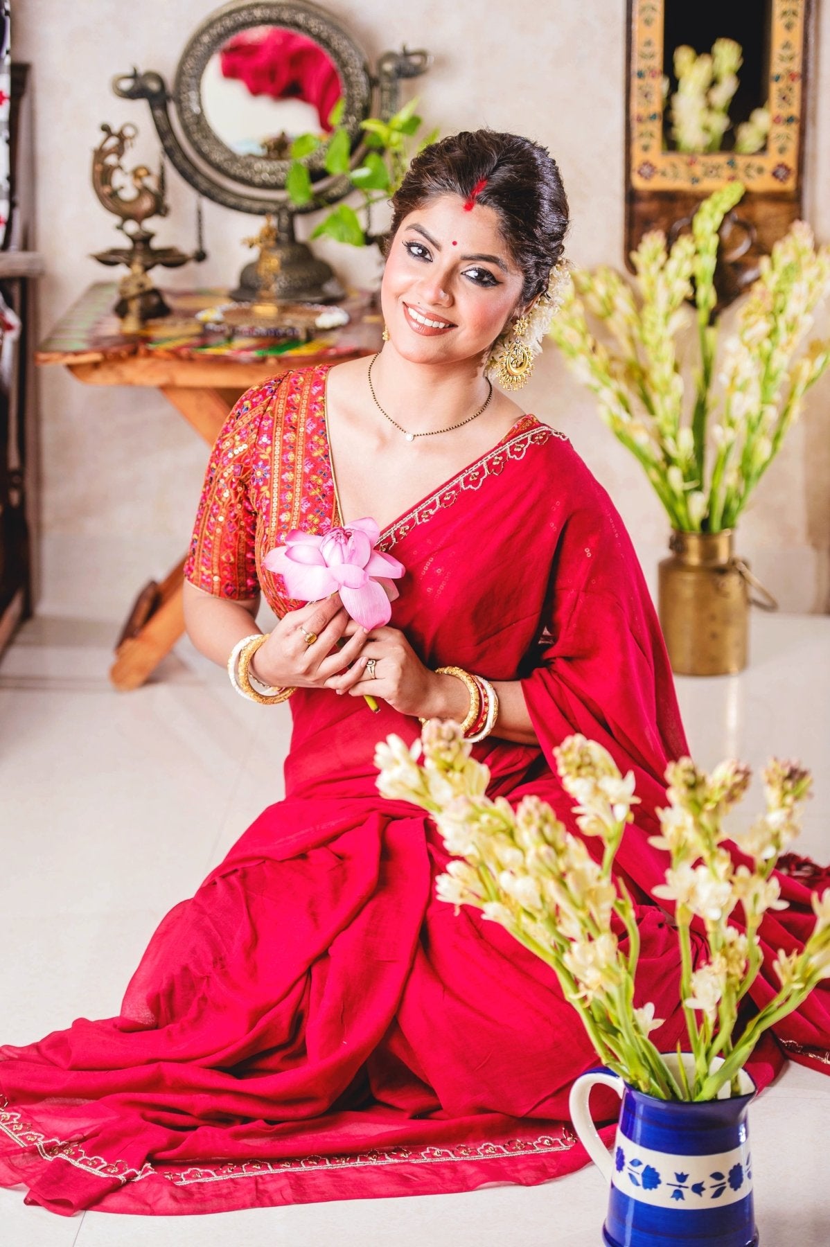 Scarlet Noor Saree - Eternity by Sakshi