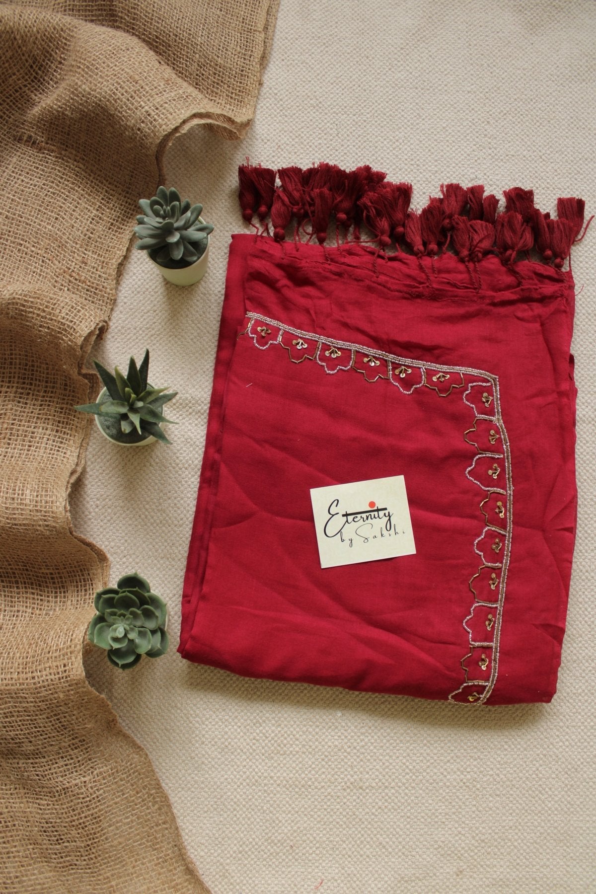 Scarlet Noor Saree - Eternity by Sakshi
