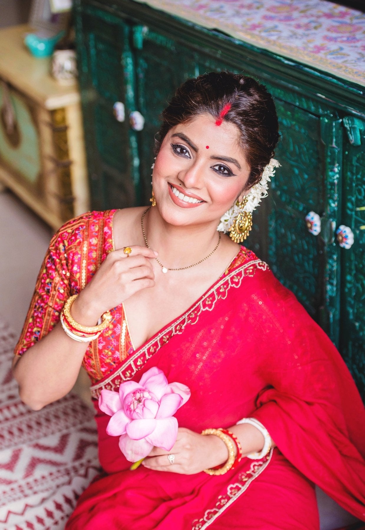 Scarlet Noor Saree - Eternity by Sakshi
