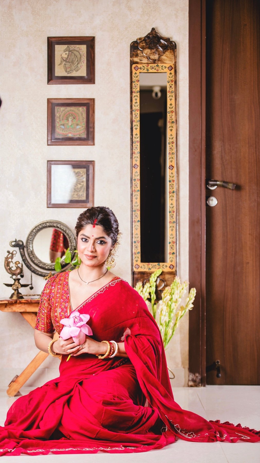 Scarlet Noor Saree - Eternity by Sakshi