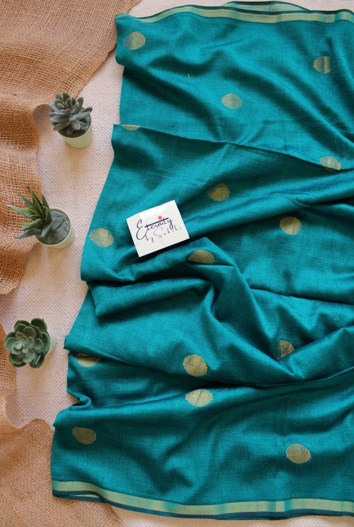 Sea Green Polka Saree - Eternity by Sakshi