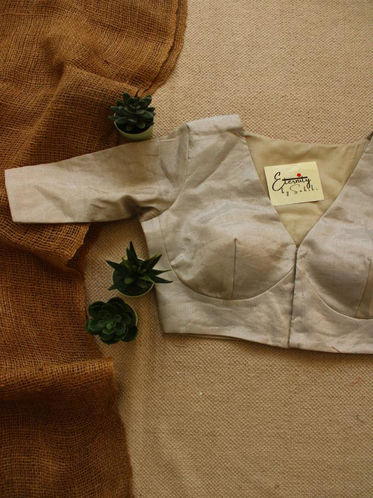Silver Zari Blouse - Eternity by Sakshi