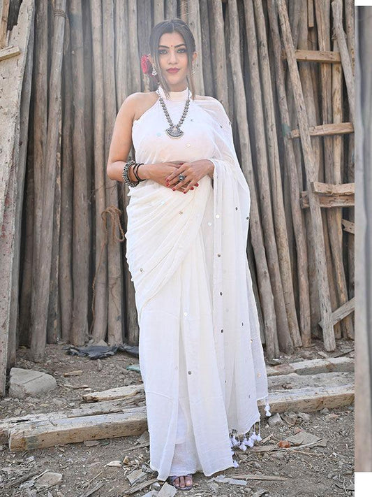 SNOW WHITE SAREE - Eternity by Sakshi