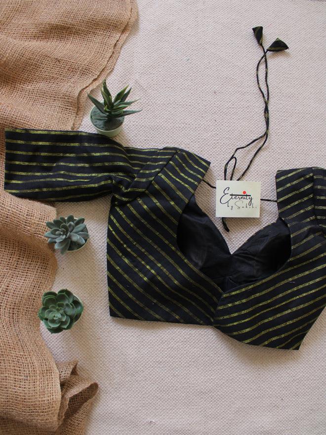 Surkh Black Blouse - Eternity by Sakshi