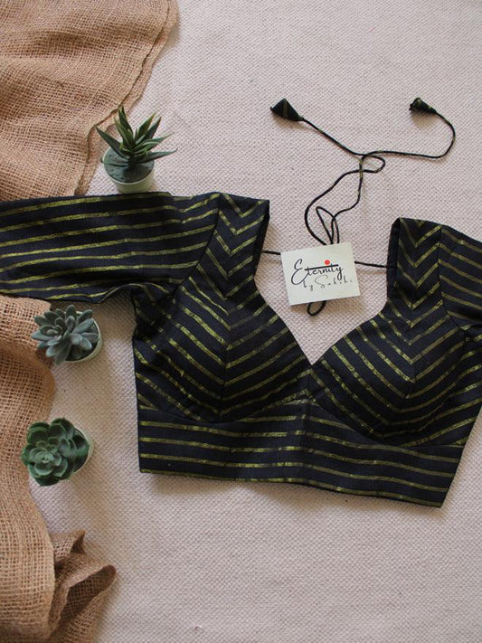 Surkh Black Blouse - Eternity by Sakshi